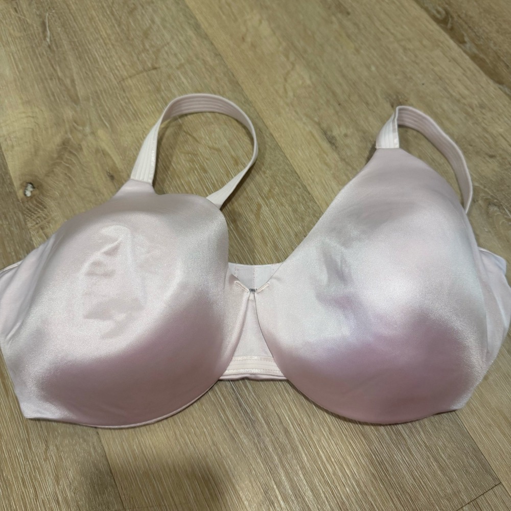 Bali Passion for Comfort Underwire Bra Pink Satin 38DD 3W11 3B11 Full Coverage
